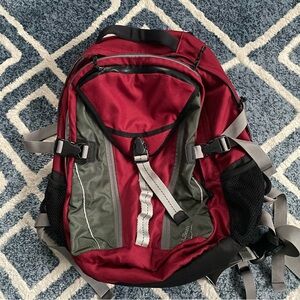 L.L. Bean Quad Pack Backpack Red Gray Black